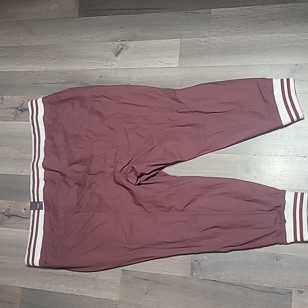 torrid Wine Jogger Pants with Striped Rib Cuffs - Picture 5 of 6